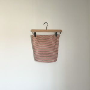 American Eagle Soft & Sexy Ribbed Tube Top - Pink Striped - Size Medium